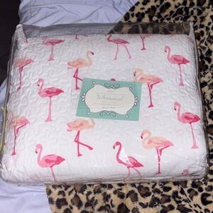 Whimsical Collection KING Pink Flamingo Quilt Set BRAND NEW